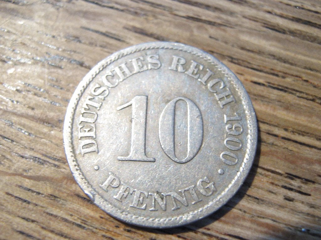 Duitse Rijk 10 Pfennig 1900, keizer Wilhelm II, Berlijn #17, Ophalen of Verzenden, Duitsland, Losse munt