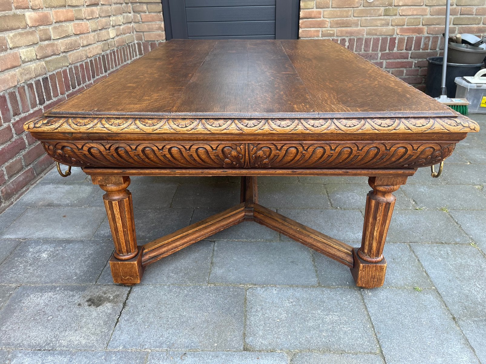 Salontafel mechelse stijl, Ophalen, Gebruikt, 100 tot 150 cm, 50 tot 100 cm