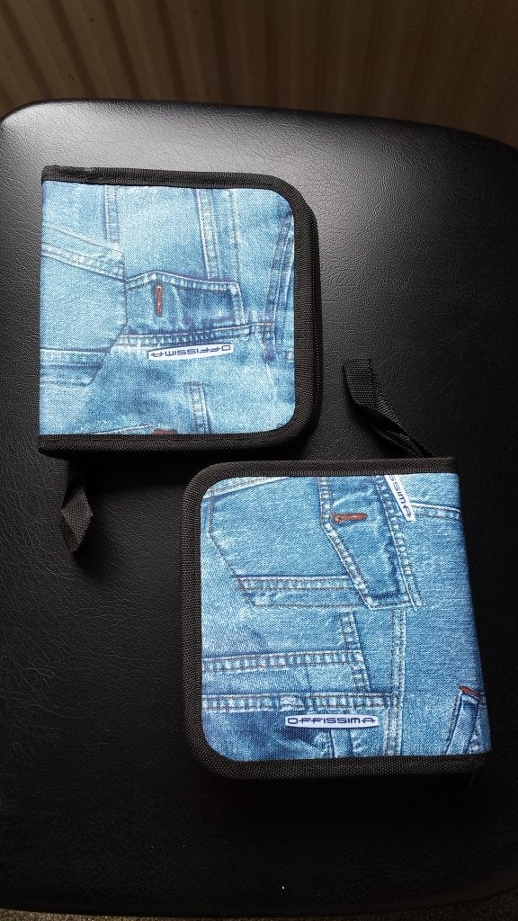 cd dvd opbergmap map offissima jeans denim look voor 40 cd, Ophalen, Nieuw