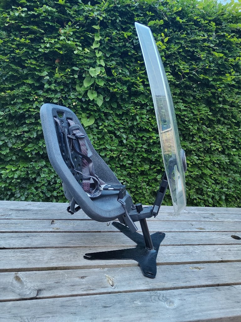 Steco Adapter Bakfiets + Yepp Voorzitje + Windscherm, Fietsen en Brommers, Fietsen | Bakfietsen, Ophalen, Gebruikt, 1 kind, Overige merken