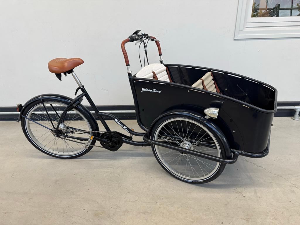 Elektrische bakfiets Johnny Loco met middenmotor, Gebruikt, Elektrisch, Ophalen of Verzenden, 2 kinderen