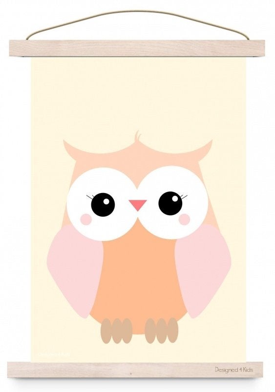 Kinderposter Poster Uil Pastel A3 Designed4kids, Verzamelen, Posters, Rechthoekig Staand, Nieuw, Ophalen of Verzenden, A1 t/m A3