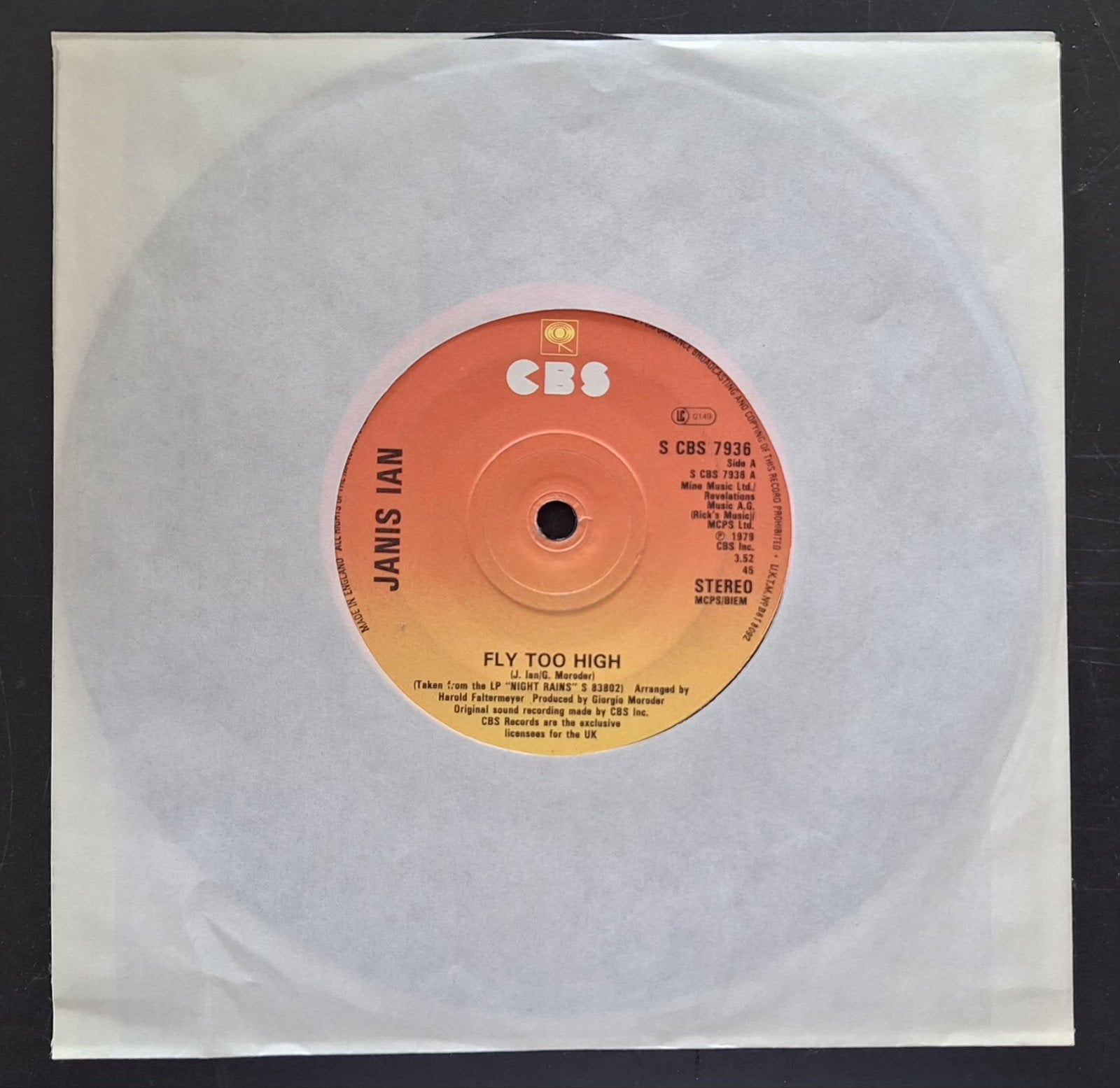7"/SINGLE  JANIS IAN - Fly Too High, Ophalen of Verzenden, Gebruikt, Pop