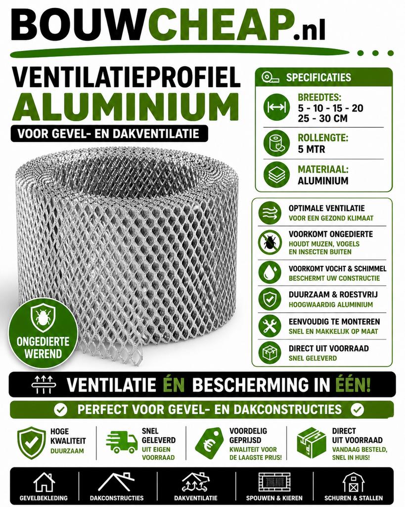 Ventilatieprofiel aluminium