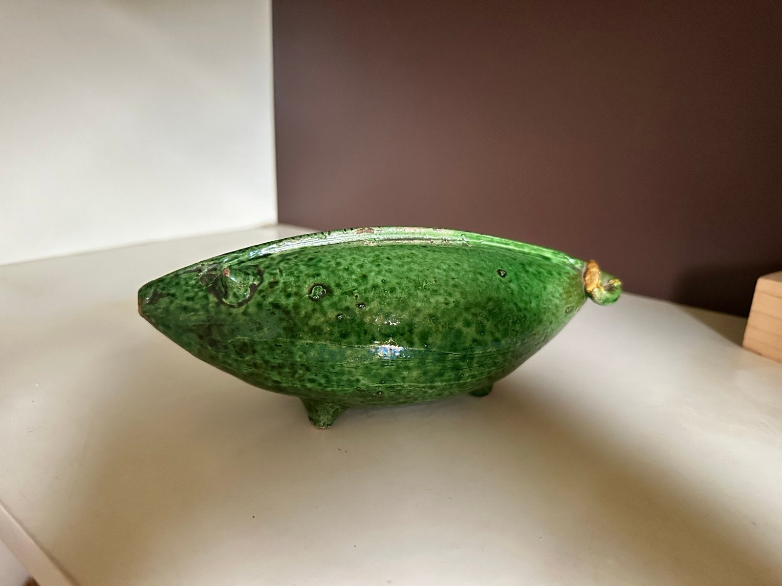 Antieke aardewerk spaarpot Workum groen geglazuurd, Antiek en Kunst, Ophalen of Verzenden