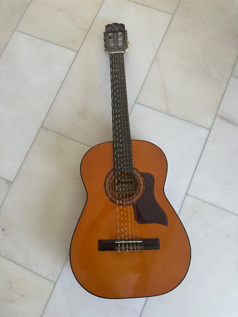 Gitaar met hoes, Muziek en Instrumenten, Ophalen of Verzenden, Gebruikt, Klassieke of Spaanse gitaar