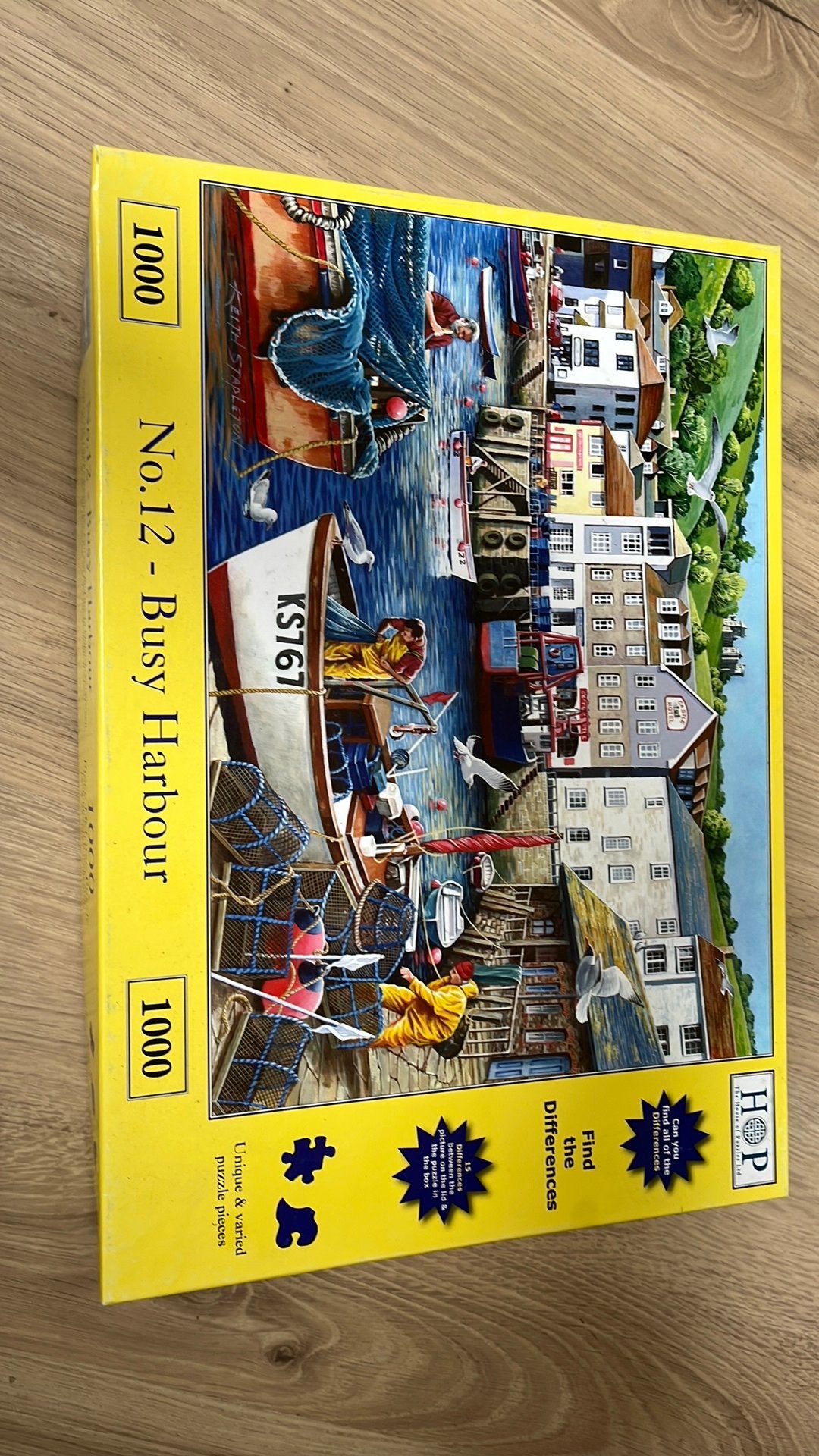 HOP puzzle busy Harbour 1000 stuks, Hobby en Vrije tijd, Ophalen of Verzenden, 500 t/m 1500 stukjes, Zo goed als nieuw, Legpuzzel
