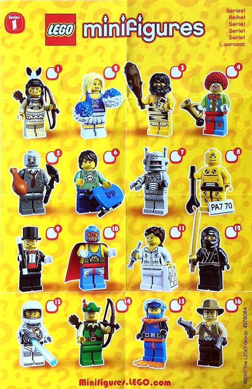 Lego CMF Serie 1 compleet, Lego, Zo goed als nieuw, Minifiguren serie, Complete set