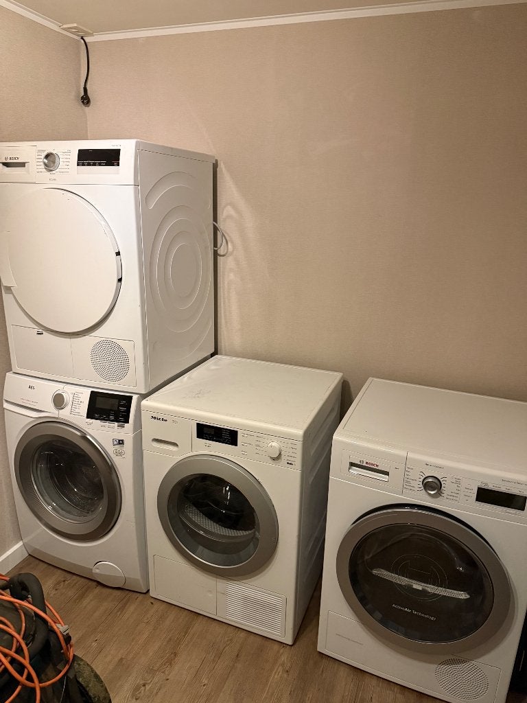 Witgoed wasmachine droger, Ophalen, Gebruikt, Wit