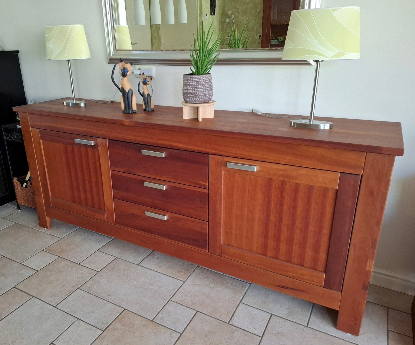 Prachtig kersenhouten dressoir met lades en deuren, Huis en Inrichting, Ophalen, Zo goed als nieuw, 200 cm of meer, Kersenhout