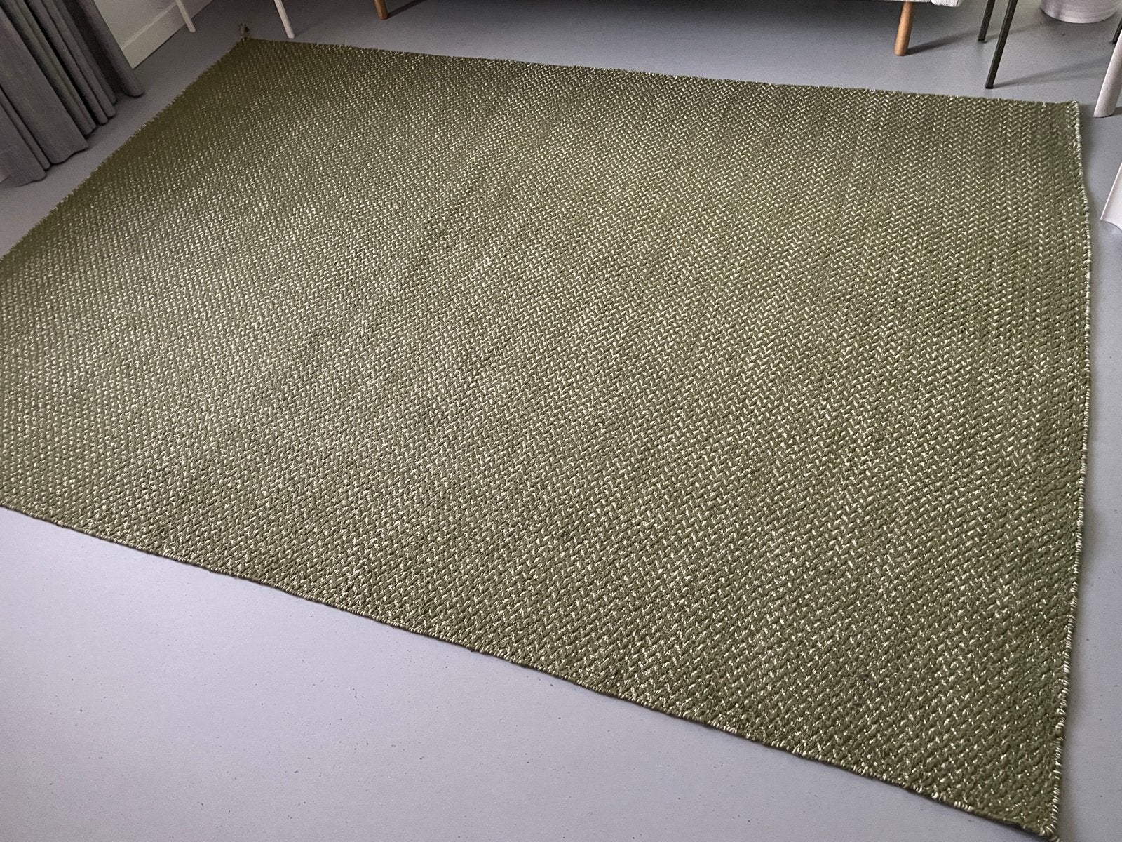 Mooi nieuw vloerkleed Muuto Ply Moss Green 170x240, Ophalen, 150 tot 200 cm, Modern, Rechthoekig