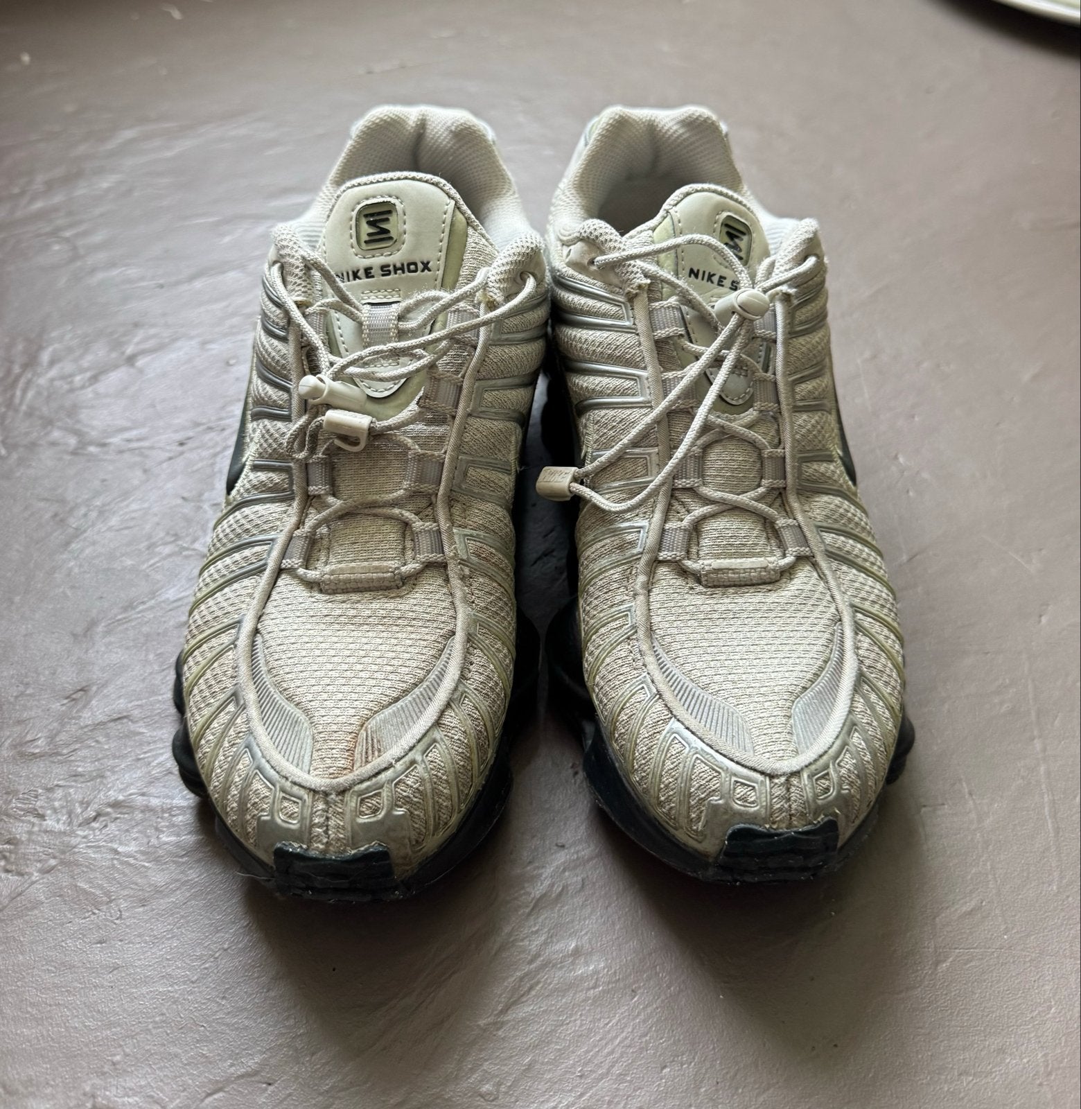 Nike Shox Kinderschoenen Maat 36.5 - Groen-Beige/Zwart, Ophalen of Verzenden, Gedragen, Wit, Sneakers of Gympen