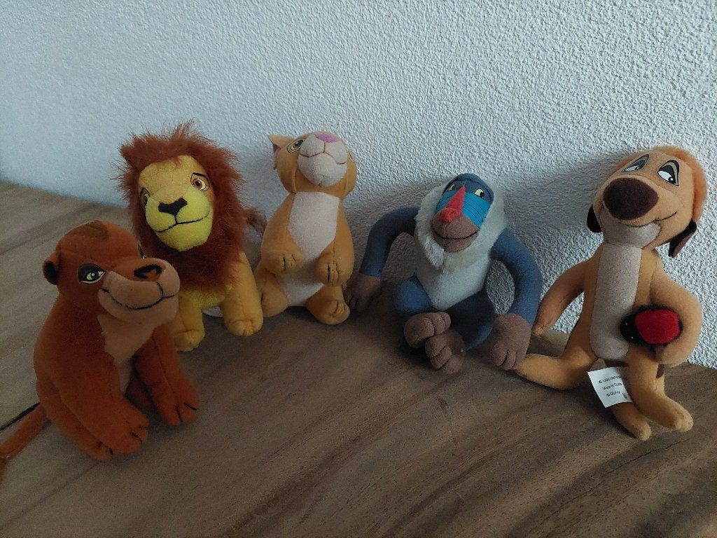 Vintage McDonalds Happy Meal: Disney Leeuwenkoning knuffels, Verzamelen, Knuffel, Gebruikt, Disney, Overige figuren