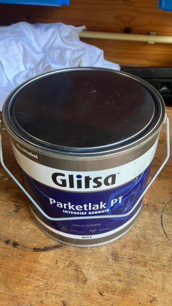 Glitsa parketlak 2,5 liter nieuwe pot, Ophalen, Nieuw, Wit