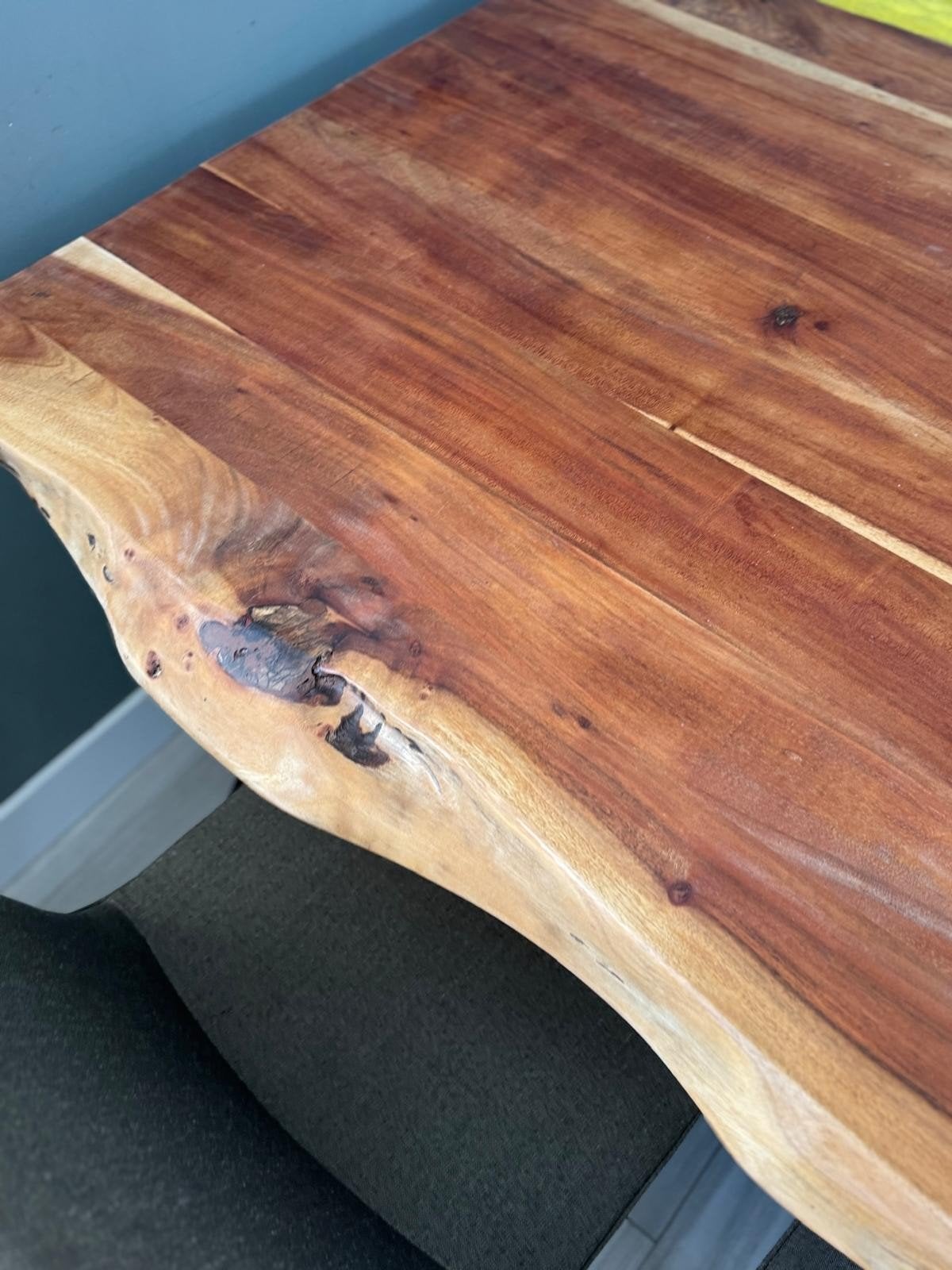Massief houten eettafel met zitbank- Zo goed als nieuw, 50 tot 100 cm, Zo goed als nieuw, Vijf personen of meer, 150 tot 200 cm