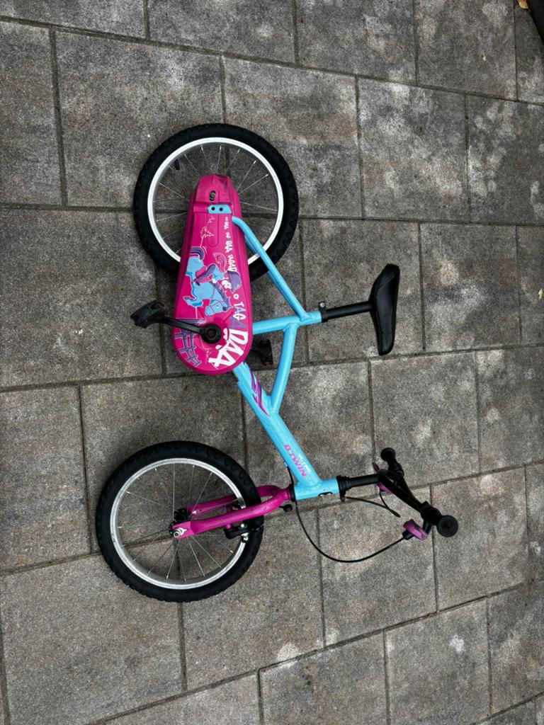 Kinderfiets B-twin, Ophalen, Gebruikt, Terugtraprem, 16 tot 20 inch