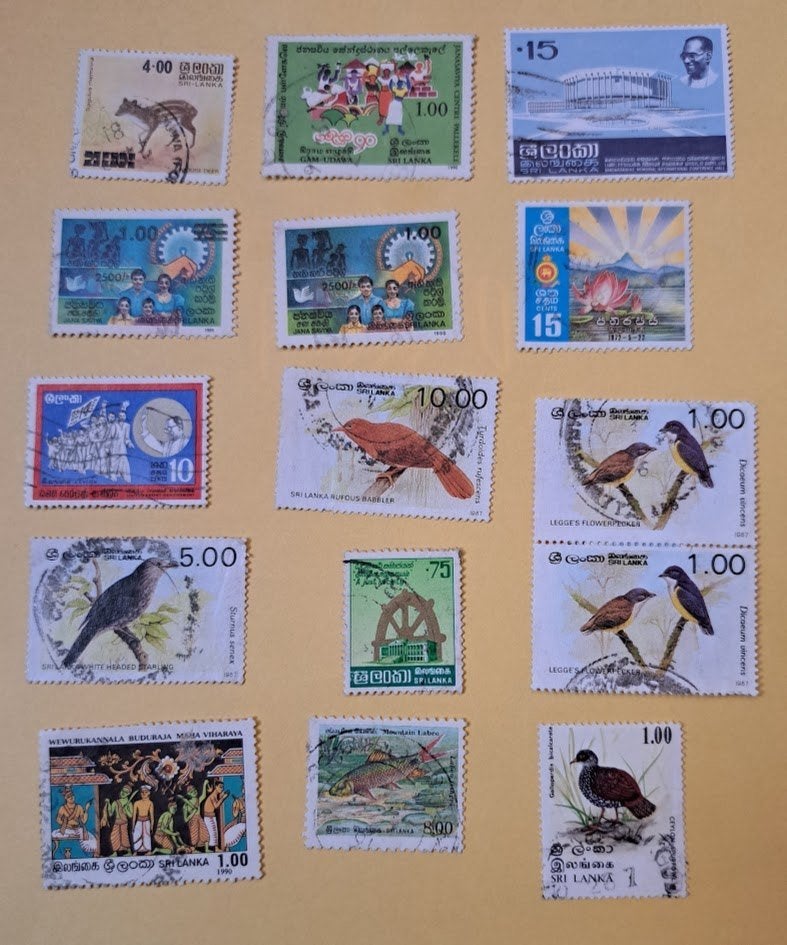 Sri Lanka (15 zegels) gestempeld - vogels, Ophalen of Verzenden, Gestempeld, Oost-Azië