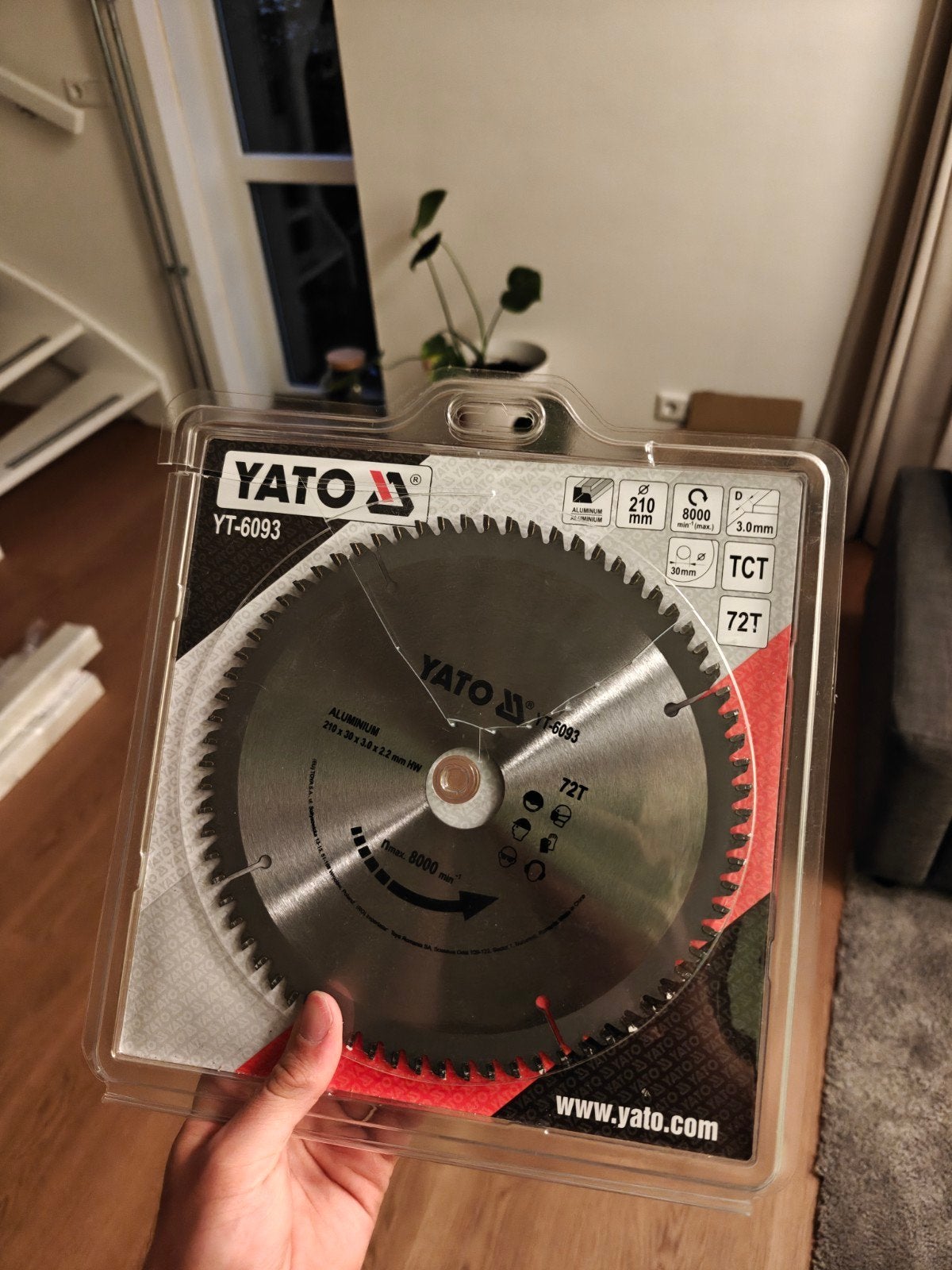 YATO Cirkelzaagblad YT-6093 210x30x3,0 mm 72T, Auto diversen, Autospeakers, Ophalen, Nieuw