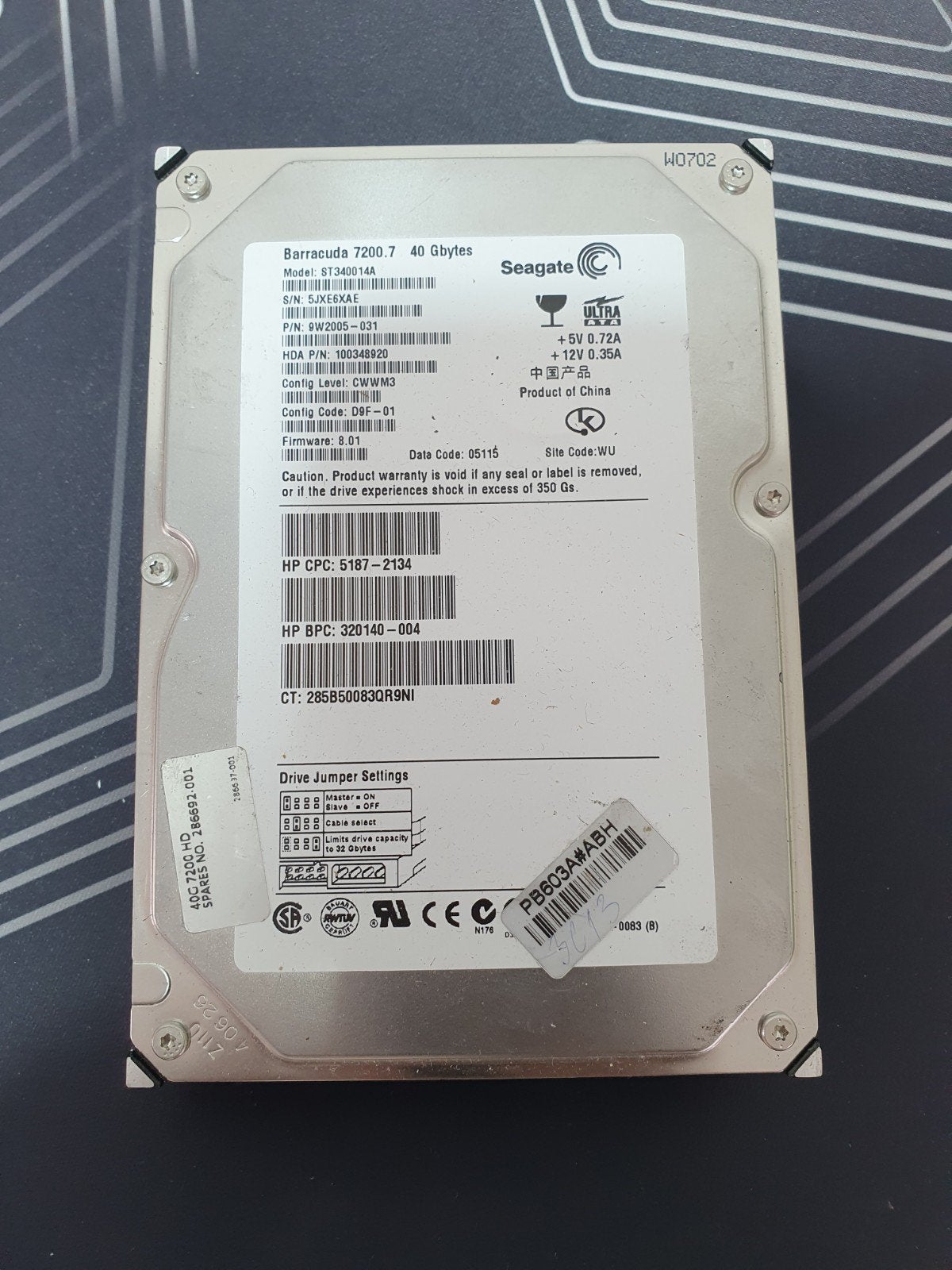 Seagate Barracuda 7200.7 40GB harde schijf – 3.5" IDE (PATA), Computers en Software, Harde schijven, Intern, Gebruikt, ., HDD