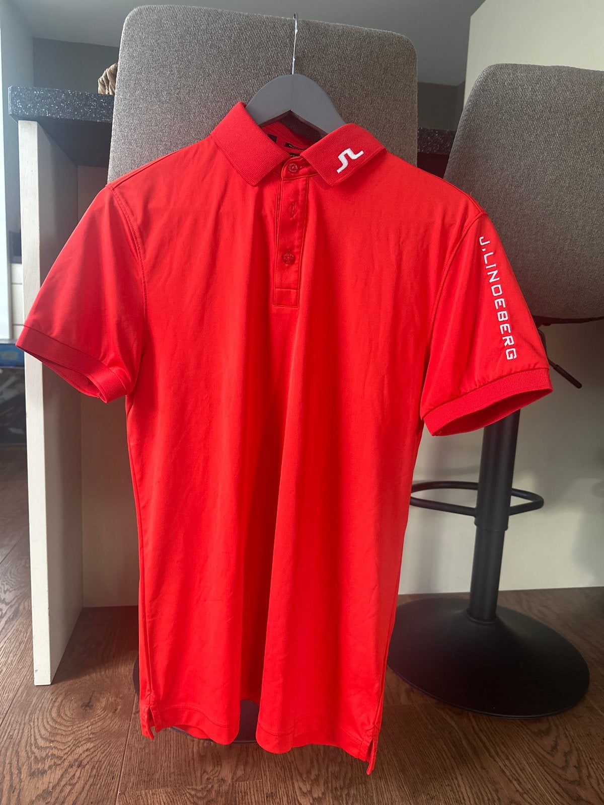J.Lindeberg Golf Polo - Rood, Ophalen of Verzenden, Zo goed als nieuw
