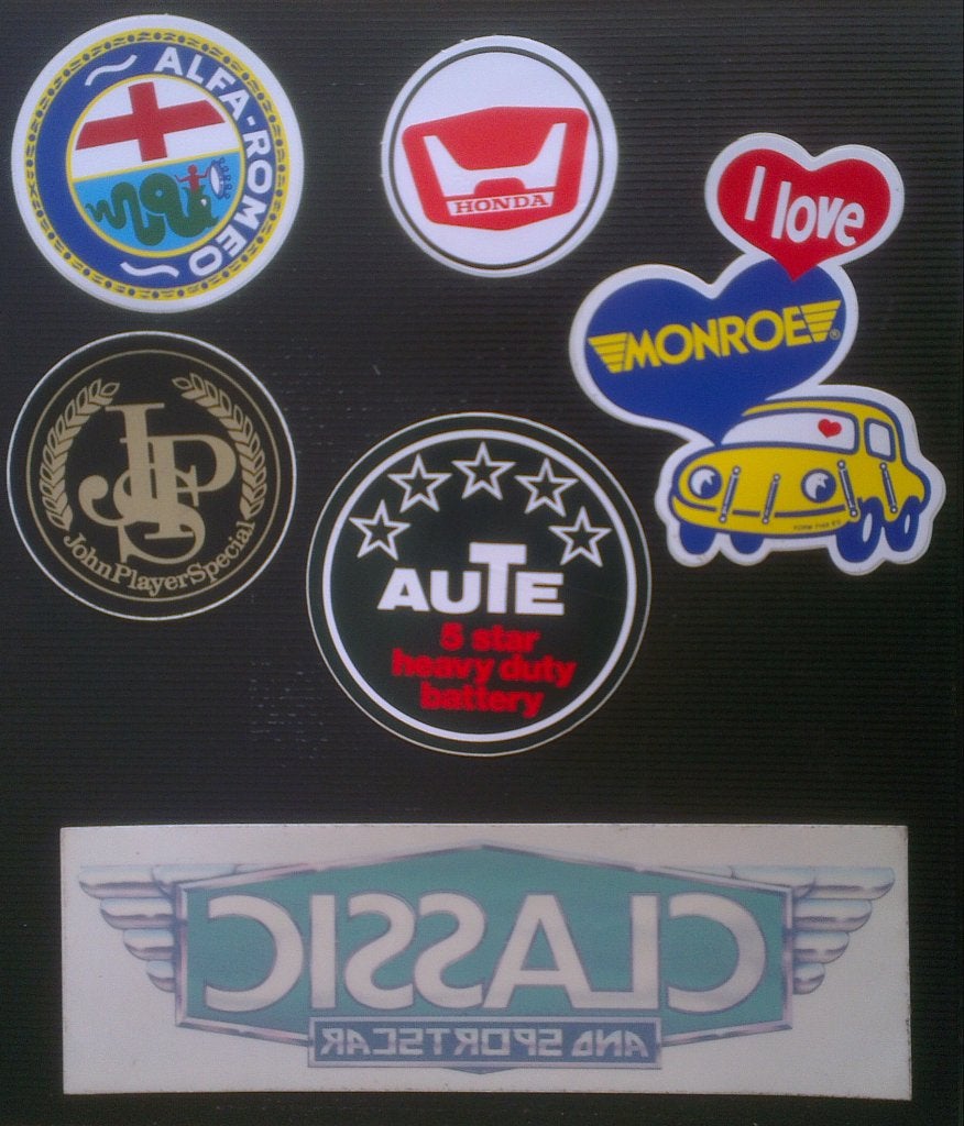 Diverse Automobilia Stickers, o.a. Alfa, Honda, JPS, Monrou, Ophalen of Verzenden, Nieuw, Overige typen