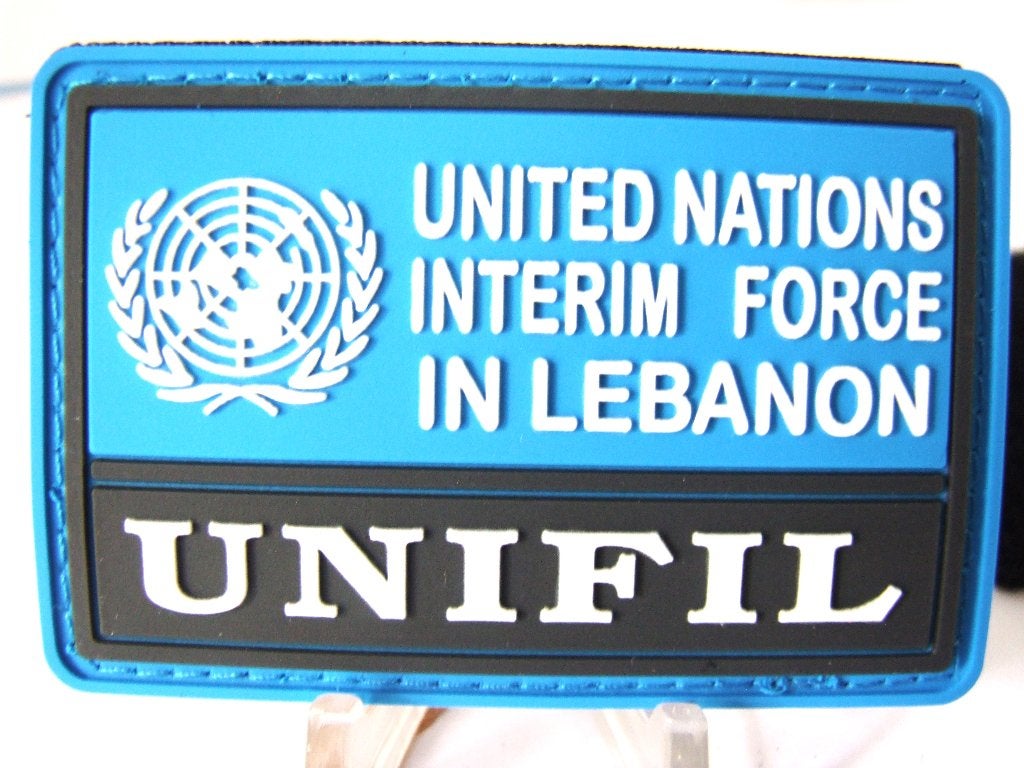 Embleem,Patch,PVC,Unifil,Intrim,Force,3D,Lebanon, Verzenden, Landmacht, Nederland, Embleem of Badge