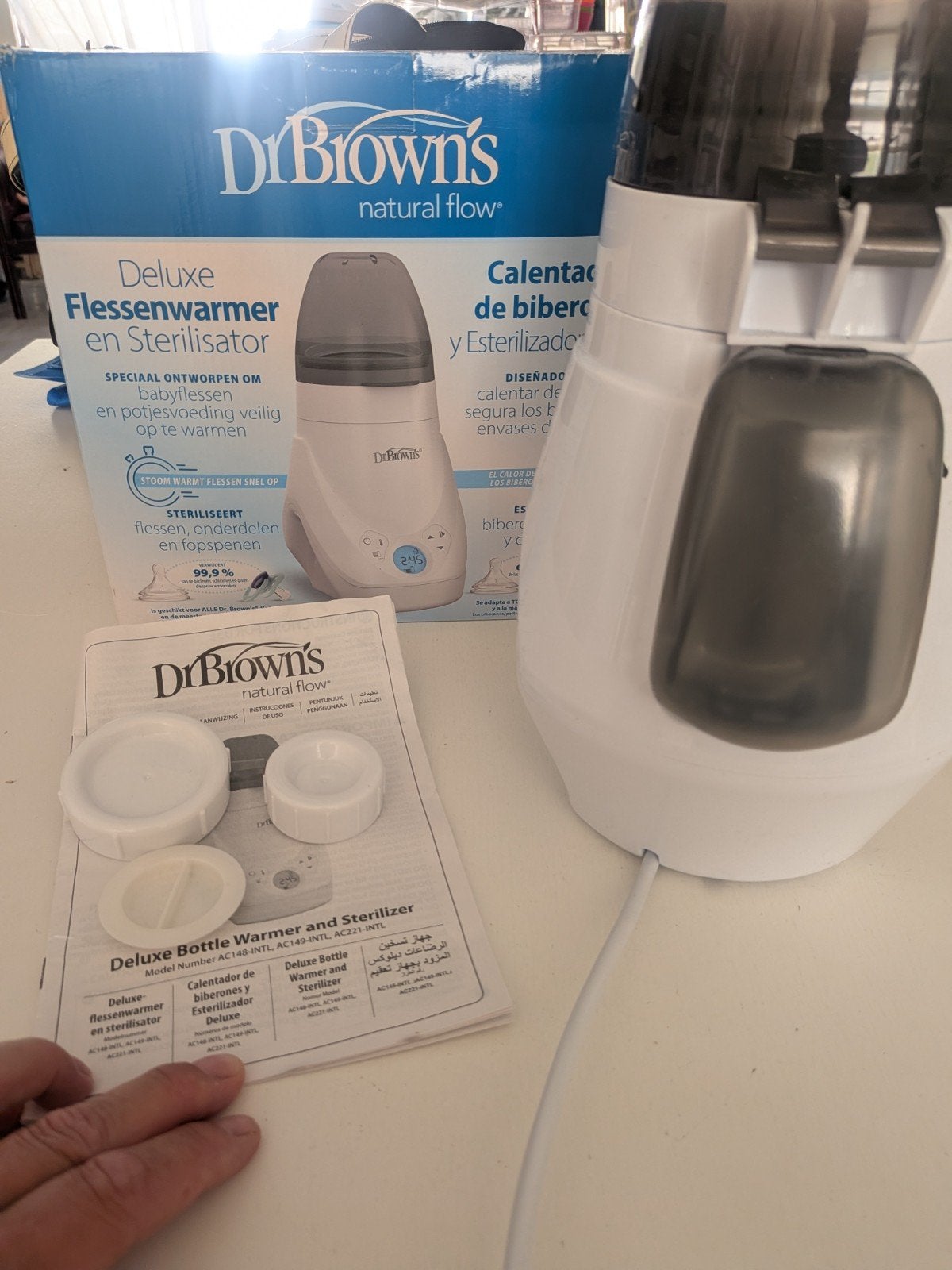 Dr. Brown's Deluxe Flessenwarmer en Sterilisator, Ophalen of Verzenden, Nieuw, Flessen- of potjesverwarmer