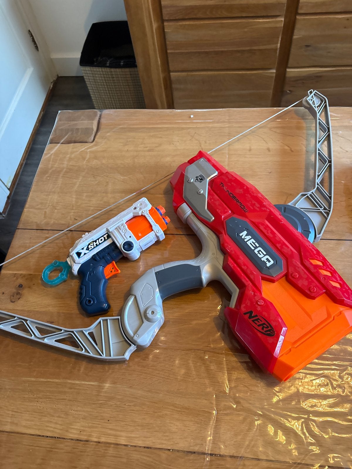 Nerf Mega Thunderbow & X-Shot Blaster Speelgoedgeweer, Ophalen, Gebruikt, Jongen of Meisje