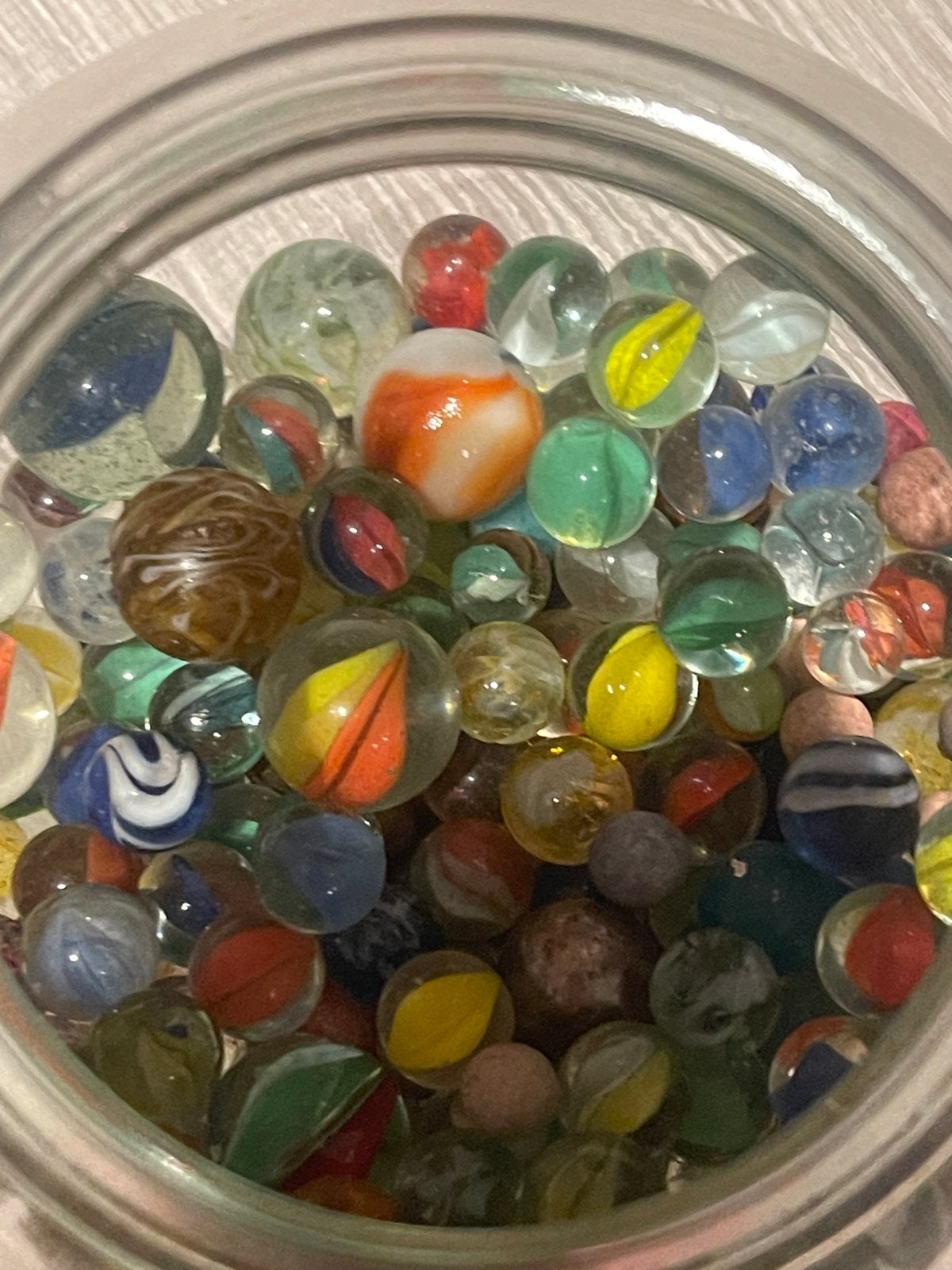 Grote pot vol met diverse oude knikkers, Ophalen of Verzenden, Gebruikt, Jongen of Meisje