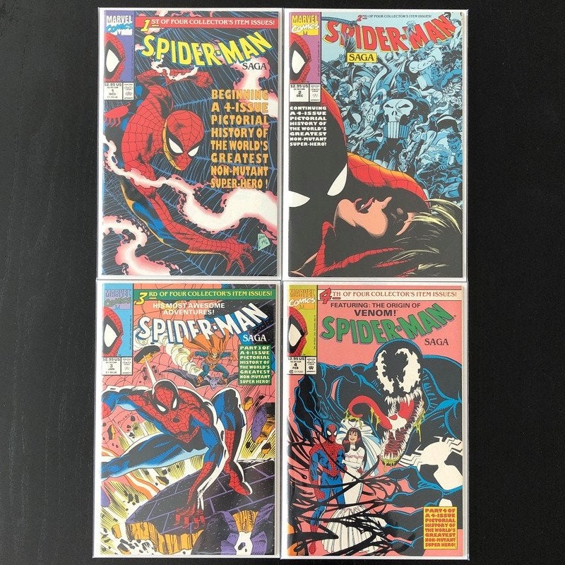Spider-Man Saga Vol.1 #1 t/m 4 Complete Set (1991), Amerika, Marvel Comics, Complete serie of reeks, Ophalen of Verzenden