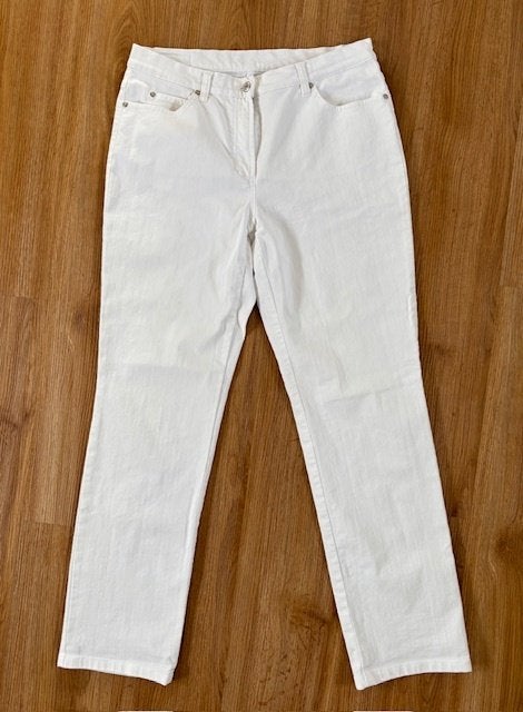 Gerry Weber - Damesbroek Romy– Wit - Maat 40, Kleding | Dames, Maat 38/40 (M), Wit, Ophalen of Verzenden, Zo goed als nieuw