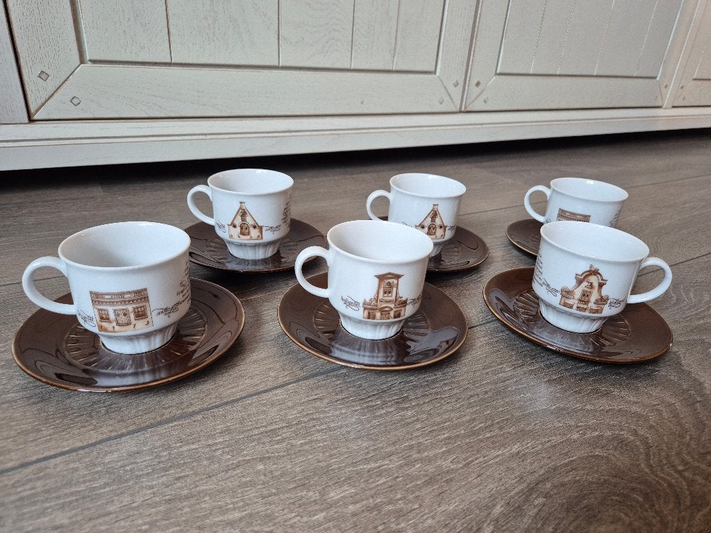 Vintage Nutroma Klokkenservies - 6 stuks, Ophalen of Verzenden