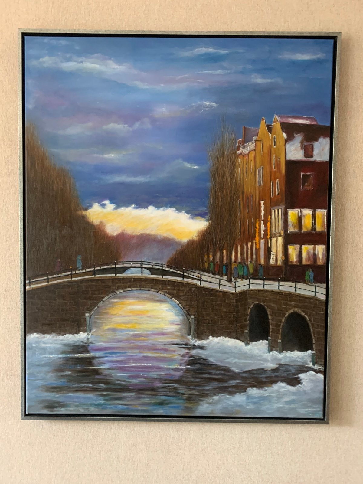 Olieverf schilderij, Antiek en Kunst, Kunst | Schilderijen | Klassiek, Ophalen, Nederlandse school, Doek, Olieverf
