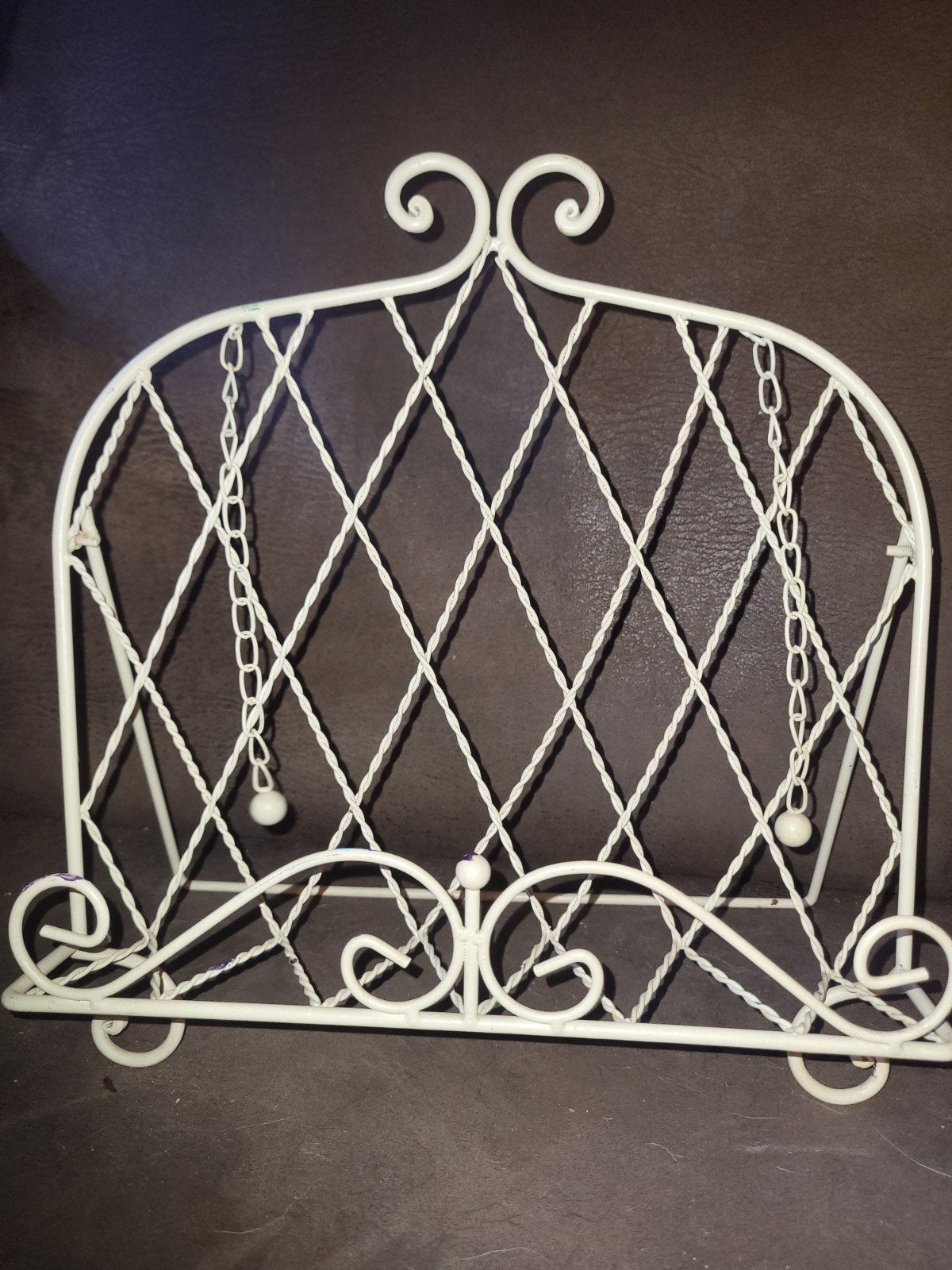Mooi Brocante Kookboek Rek - Wit Metaal, Ophalen of Verzenden, Zo goed als nieuw, Metaal, Brocante