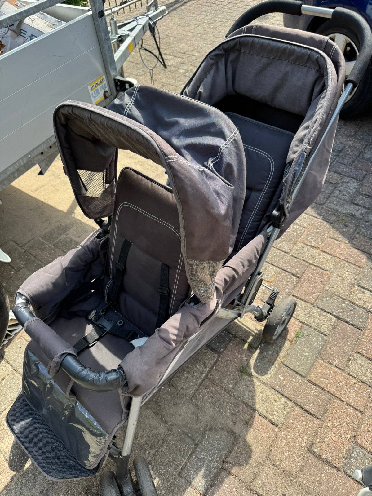Twee zits kinderwagen, Ophalen, Gebruikt, Overige merken, Verstelbare rugleuning