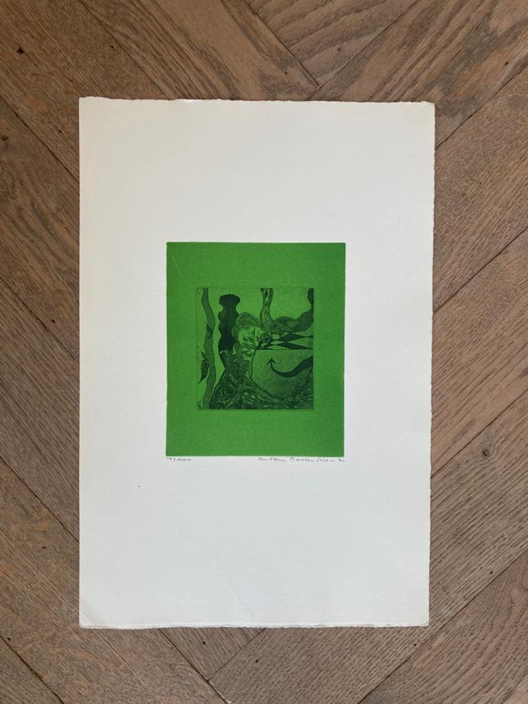 Kleurets van Ulf Rustan Badendieck (1942) - uit 1971, Ophalen of Verzenden, Gesigneerd, 16 cm, 13 cm