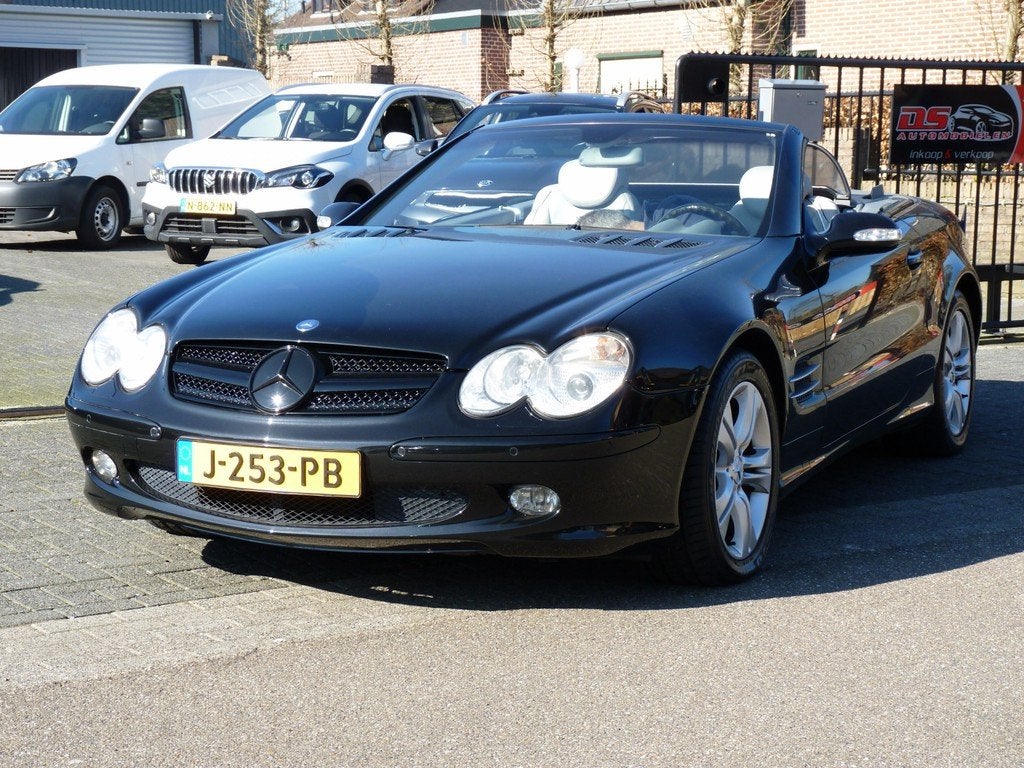 Mercedes-Benz SL-Klasse 500 * LEDER-AUTOMAAT-vol dealer onde, Automaat, Achterwielaandrijving, Cabriolet, Zwart