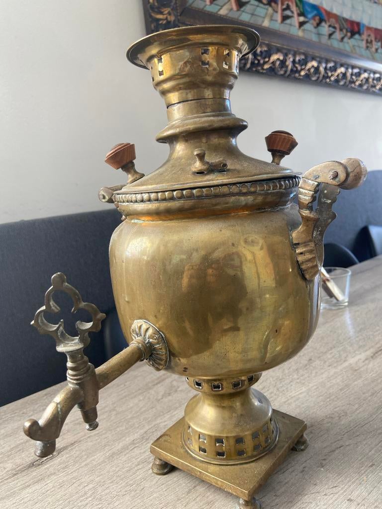Antieke koperen Samovar - Prachtig decoratief stuk, Ophalen of Verzenden