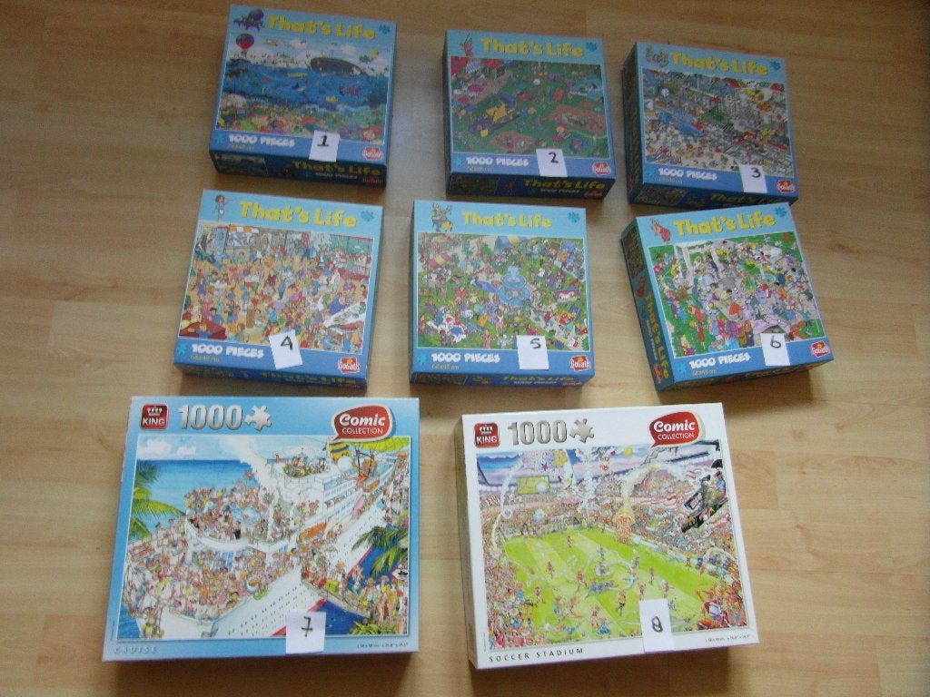puzzels 1000 stukjes That's life of King Te Koop OF Ruilen, Ophalen of Verzenden, 500 t/m 1500 stukjes, Gebruikt, Legpuzzel
