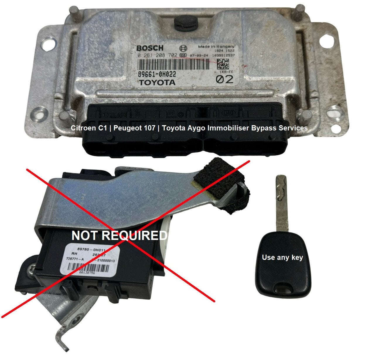 Citroen c1 peugeot 107 augo startblokkering uit, Carservicr, Nieuw, Ophalen of Verzenden, Toyota