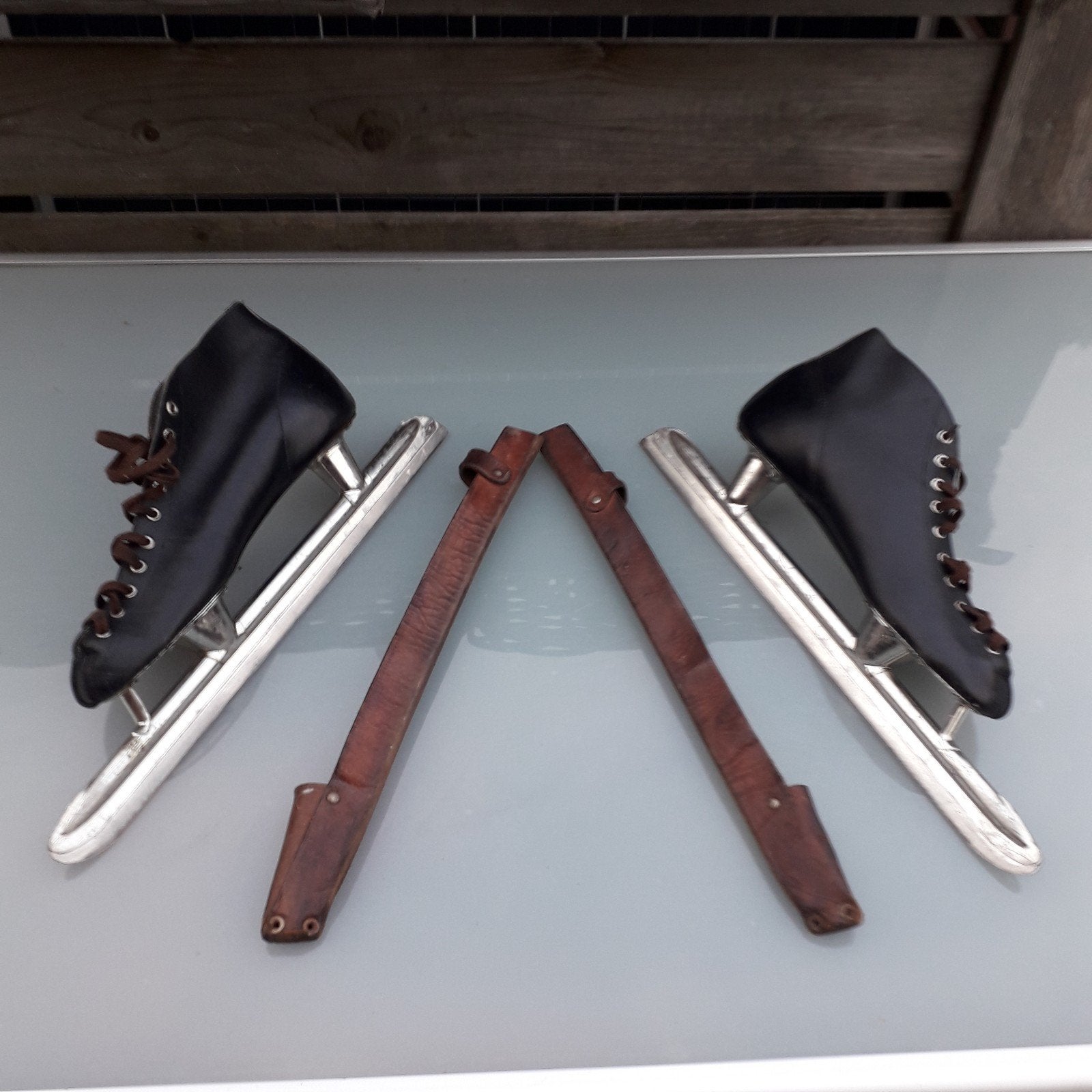 Klassieke vintage leren Viking noren - Maat 44, Ophalen, Gebruikt, Noren, Viking