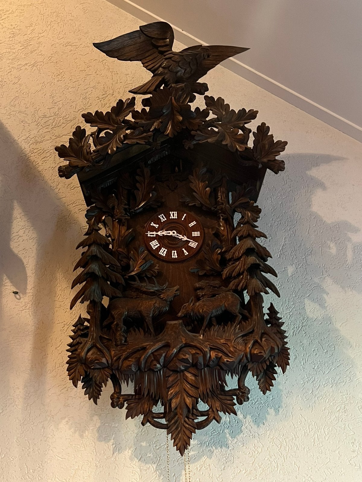 ZELDZAME Gigantische KOEKOEKSKLOK “ROMBA” 150 cm Zwarte Woud, Huis en Inrichting, Ophalen, Bruin, Landelijk, Analoog