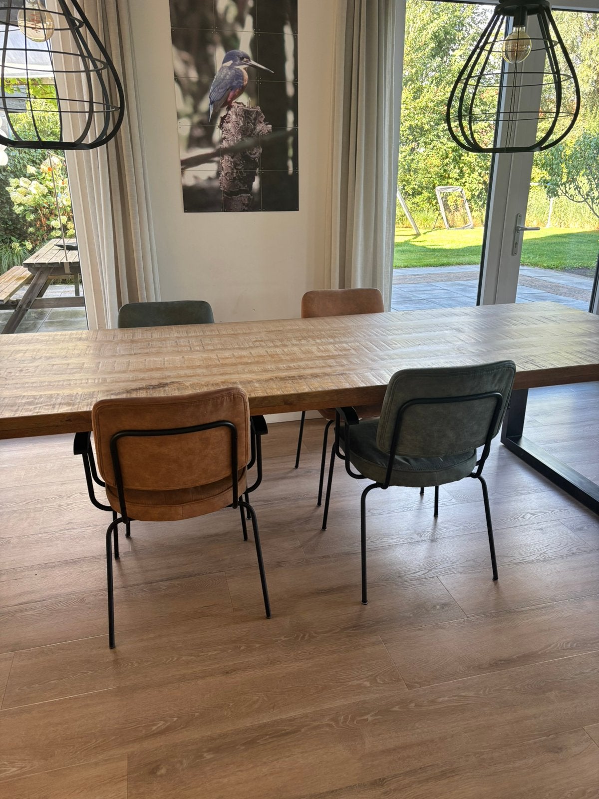 Set van 4 eetkamerstoelen, Ophalen, Gebruikt, Bruin, Vier