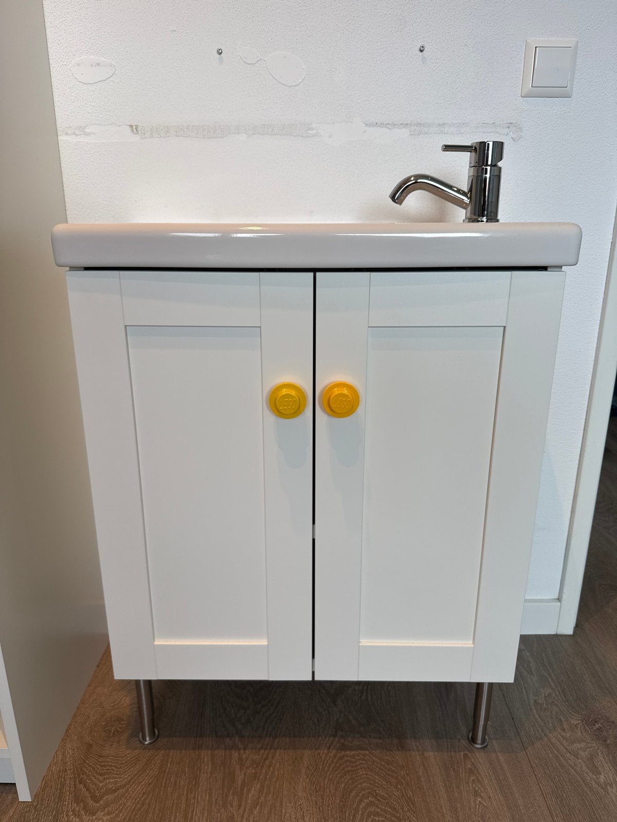 Wastafelkast met wasbak en kraan - IKEA RÄNNILEN, Ophalen, Minder dan 50 cm, Nieuw, Minder dan 100 cm