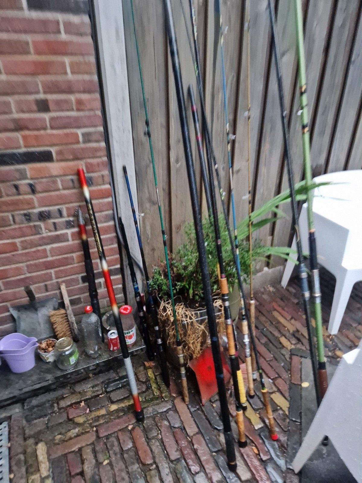 vliegvis zee allerlei hengels alles in 1 koop, Watersport en Boten, Hengelsport | Algemeen, Ophalen of Verzenden, Overige typen