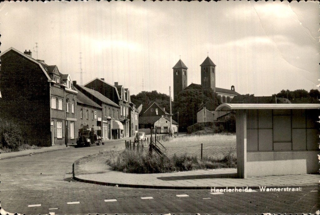 Heerlerheide - Wannerstraat - Kerktorens, Verzamelen, Ophalen of Verzenden, 1960 tot 1980, Gelopen, Limburg