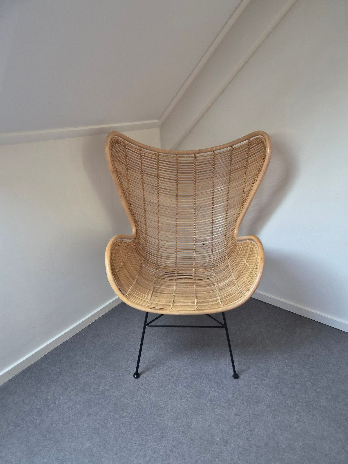 hkliving rotan egg chair, Huis en Inrichting, Ophalen, Zo goed als nieuw, Bruin, Eén