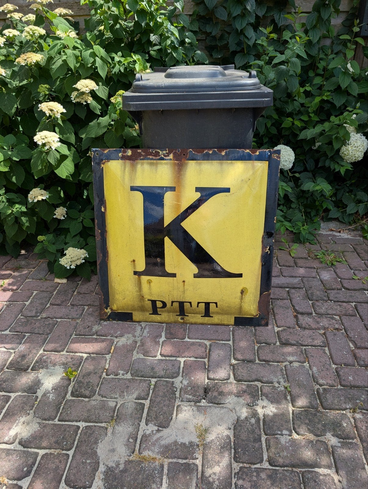 Vintage PTT K-bord - Zeldzaam reclamebord, Ophalen of Verzenden