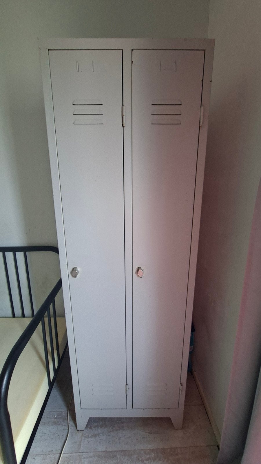 Metalen lockerkast grijs - 59x50x180 cm, Ophalen, Gebruikt, Industrieel