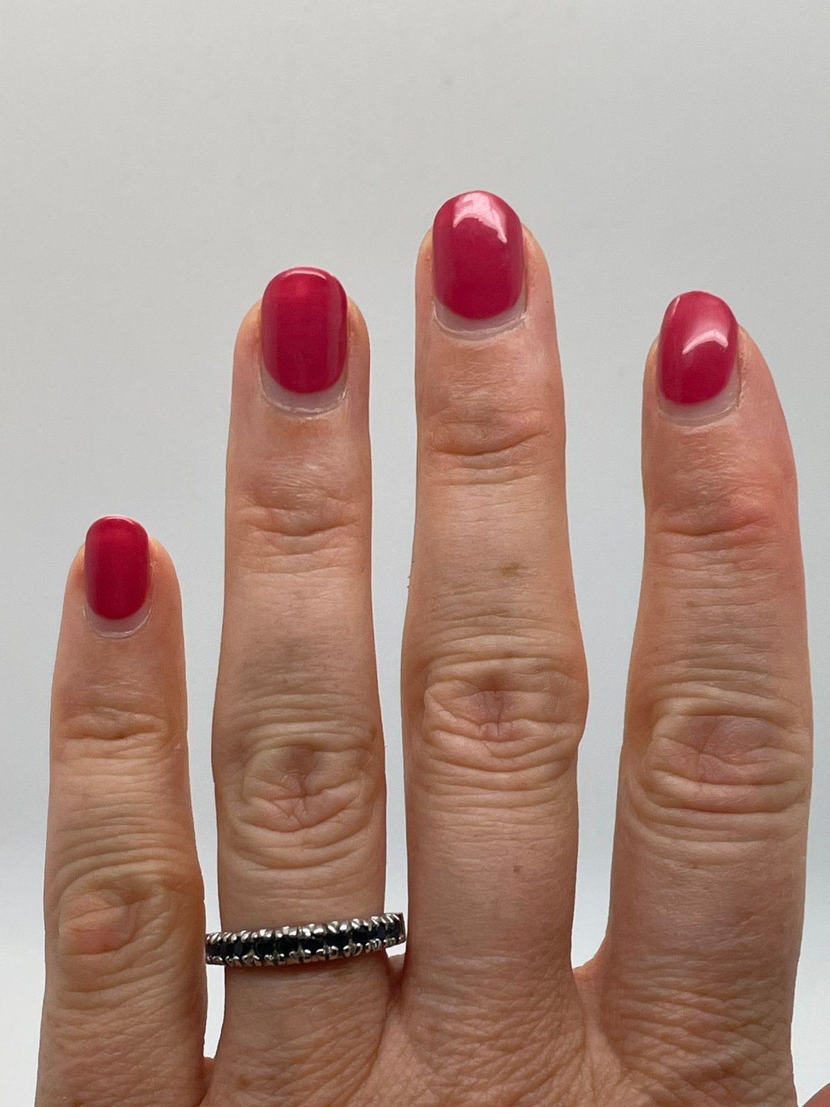 E226 Prachtige zilveren ring blauwe saffier maat 17,75, Ophalen of Verzenden, Zilver, Ring, Met edelsteen